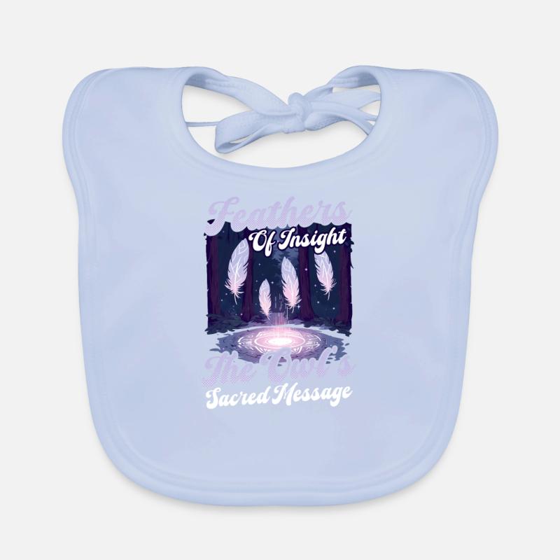 Spirituelle Eule Die heilige Botschaft der Eule Baby Bio-Lätzchen