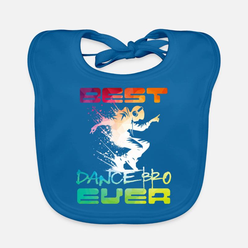 Meilleur danseur cool de Dance Bro de tous les temps - Bavoir bio Bébé - bleu paon