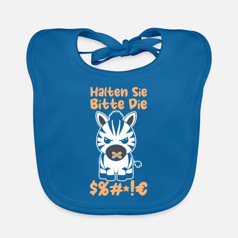 Zebra please shut up Organic Baby Bibs