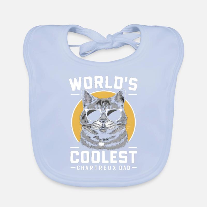 Katze Chartreux Geschenk Baby Bio-Lätzchen