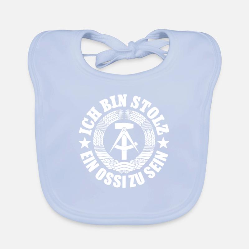 Ich bin stolz, ein Ossi zu sein, DDR, Geschenk Baby Bio-Lätzchen