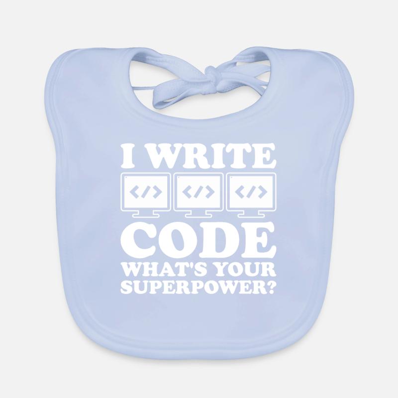 Programmeur Informaticien Cadeau de nerd informatique Bavoir bio Bébé