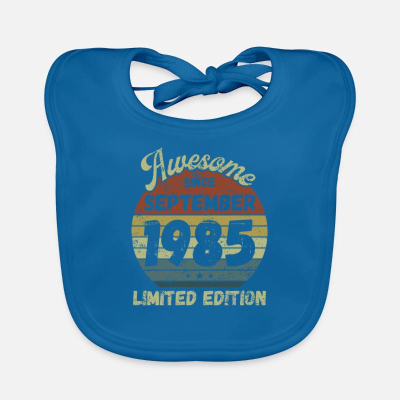 Awesome since September 1985 - Birthday Organic Baby Bibs