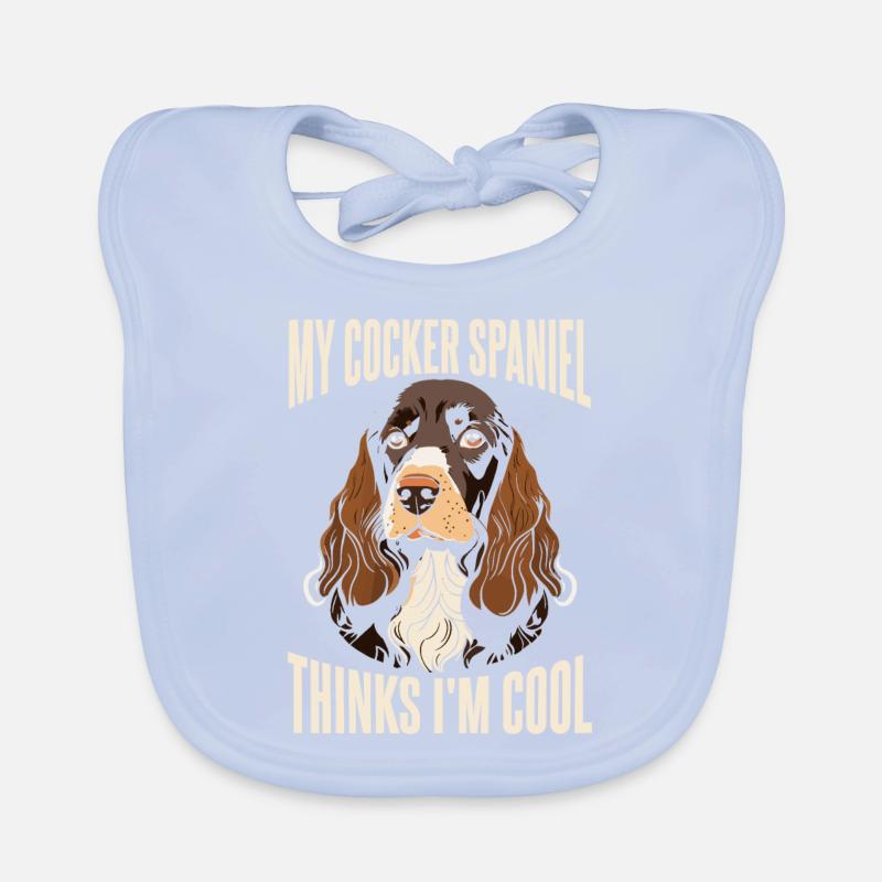 My Cocker Spaniel Thinks I'm Cool Organic Baby Bibs
