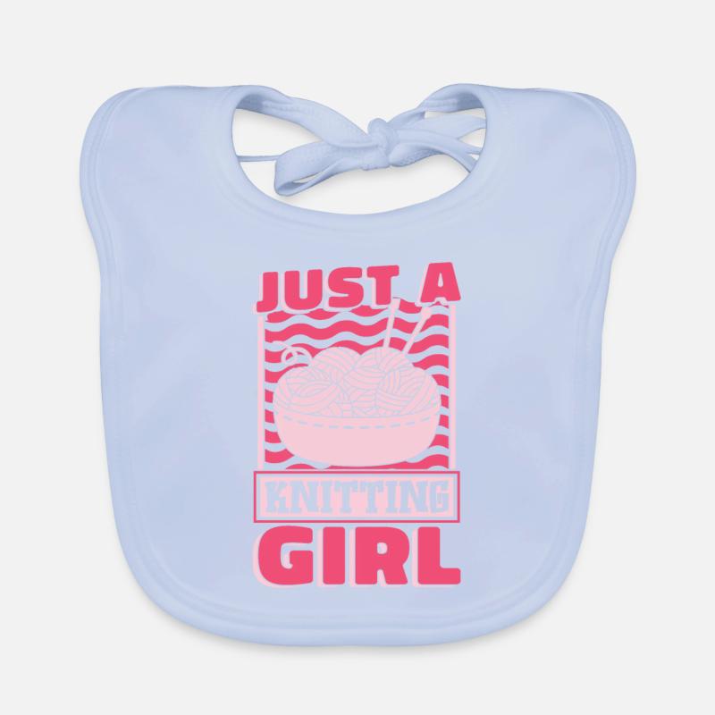 Frappée juste une fille de tricot Bavoir bio Bébé