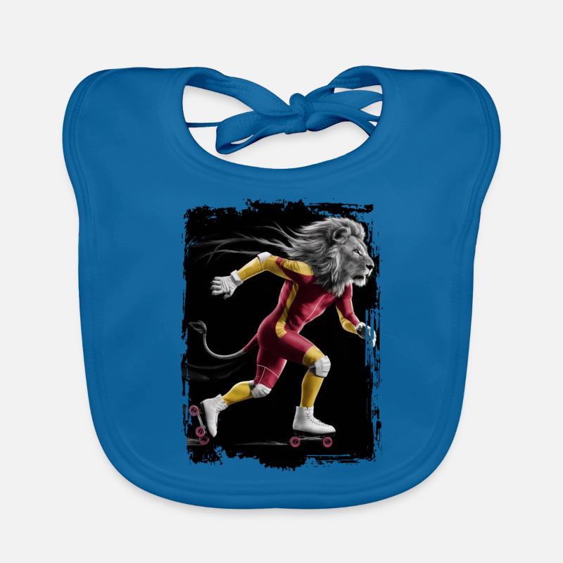 Löwe Eiskunstlauf Geschenk Baby Bio-Lätzchen