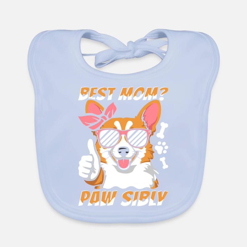 Corgi Mutter Best Mom Pawsibly Baby Bio-Lätzchen