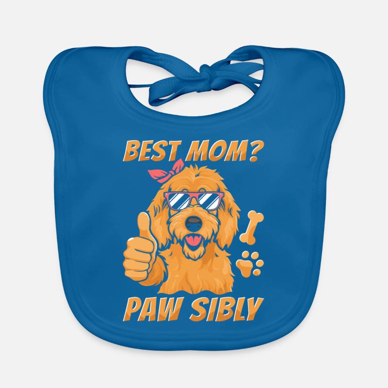 Golden Doodle Mutter Meilleure Maman Pawsibly Bavoir bio Bébé