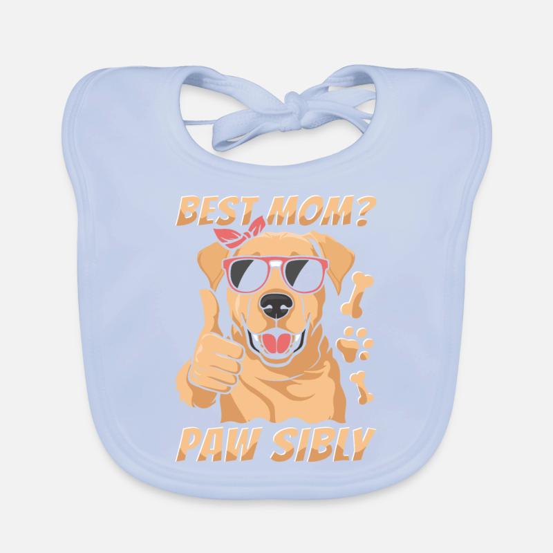 Labrador Mutter Best Mom Pawsibly Baby Bio-Lätzchen