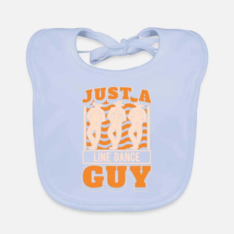 Line Dance Just A Line Dance Guy Organic Baby Bibs