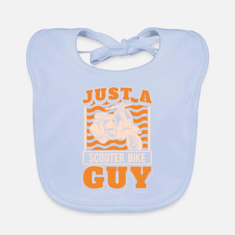 Motorroller Just A Scooter Bike Guy Organic Baby Bibs