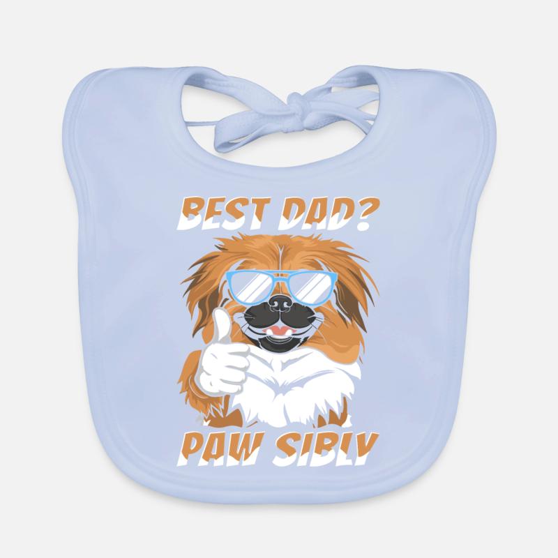 Pekingese Vater Best Dad Pawsibly Baby Bio-Lätzchen
