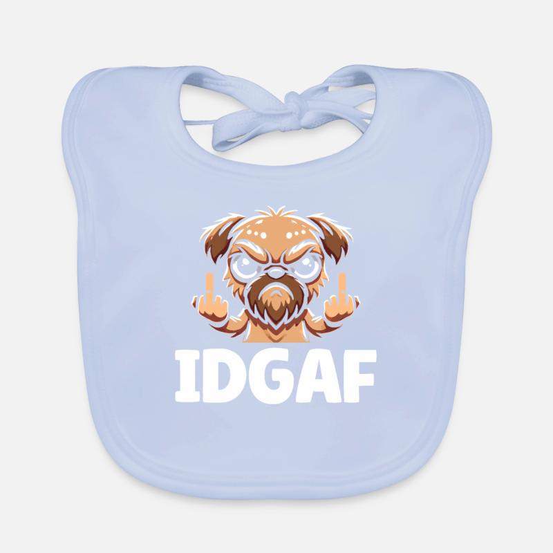 Brussels Griffon Idgaf Organic Baby Bibs