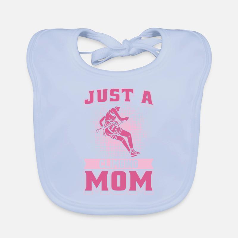 Klettern Kletterer Mutter Just A Climbing Mom Baby Bio-Lätzchen