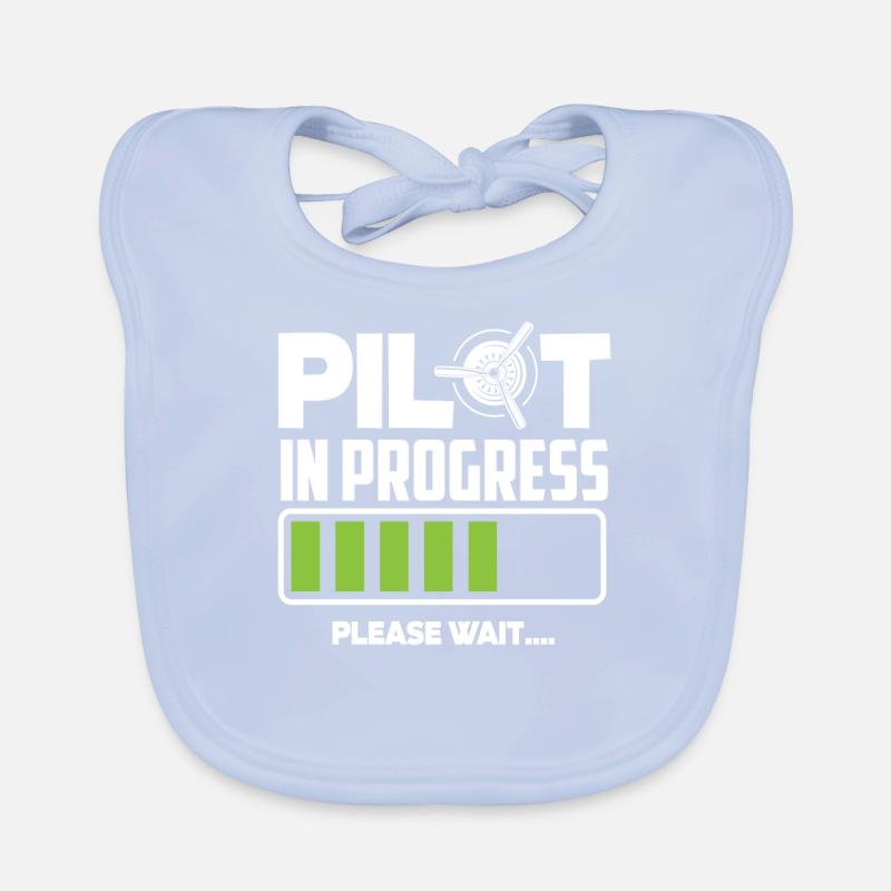 Pilot in Training Bitte Warten Baby Bio-Lätzchen
