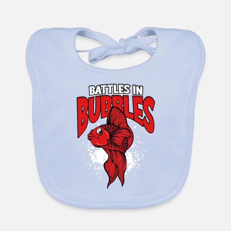 Betta Fish Battles Battles In Bubbles Organic Baby Bibs