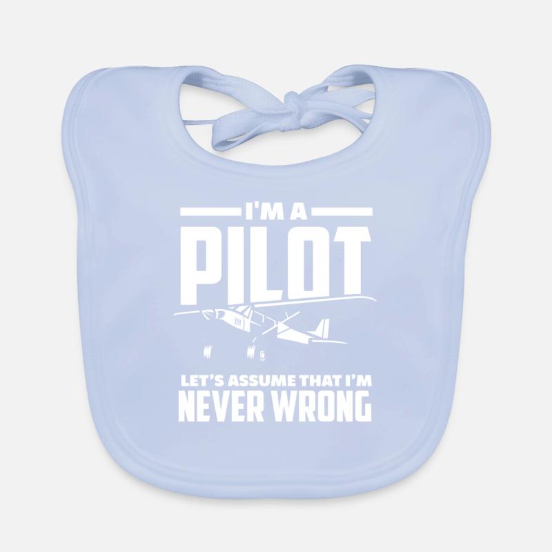 pilot right have flying pilots Organic Baby Bibs