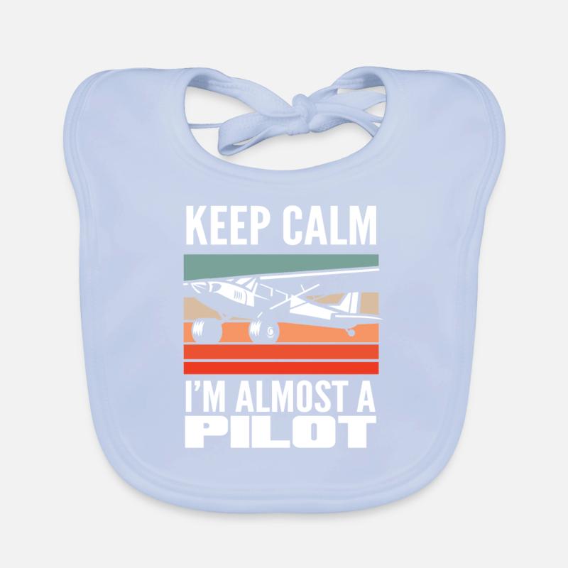 Pilot Training Spruch Flight School Organic Baby Bibs