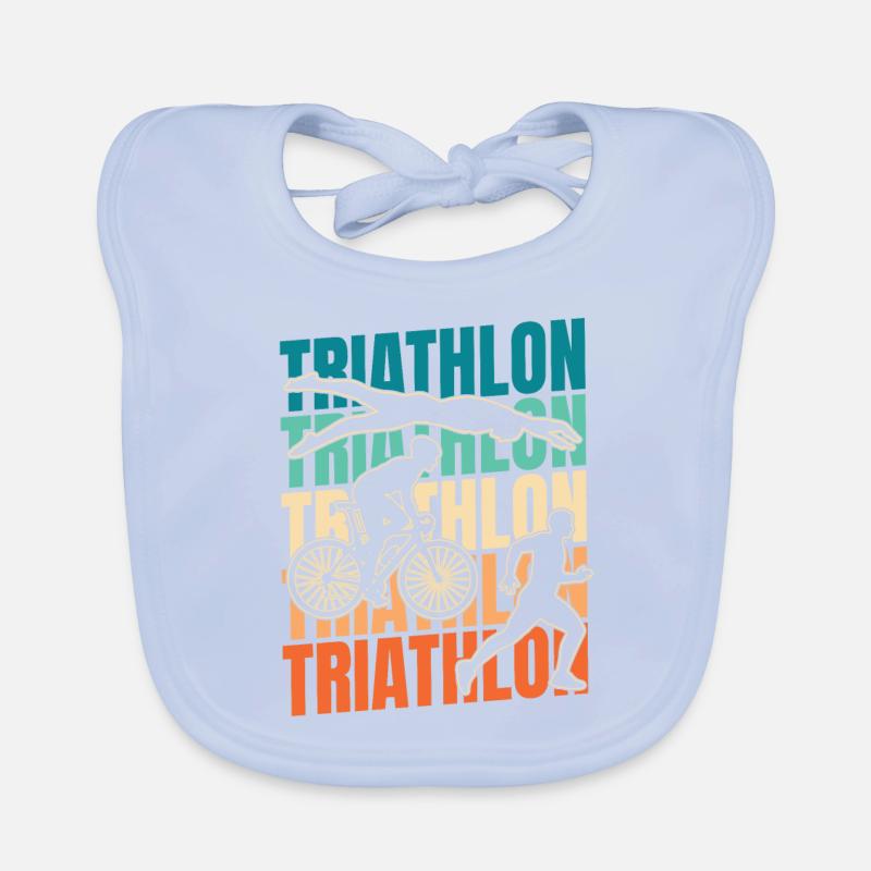 Triathlon Triathlet Baby Bio-Lätzchen