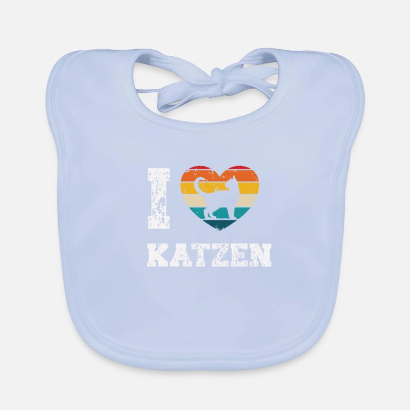 Ich liebe Katzen Baby Bio-Lätzchen