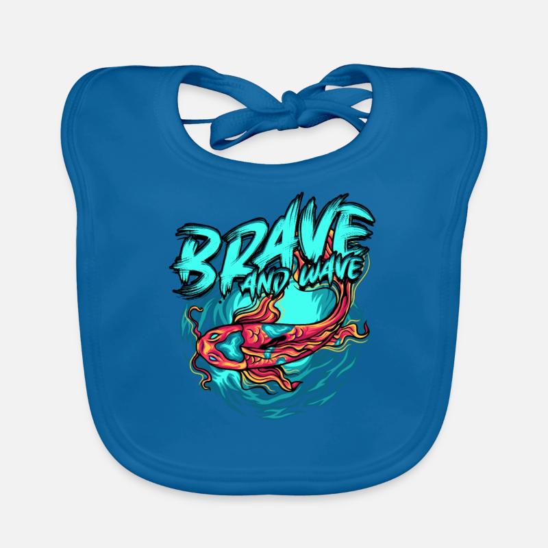 Kampffisch Brave And Wave Baby Bio-Lätzchen