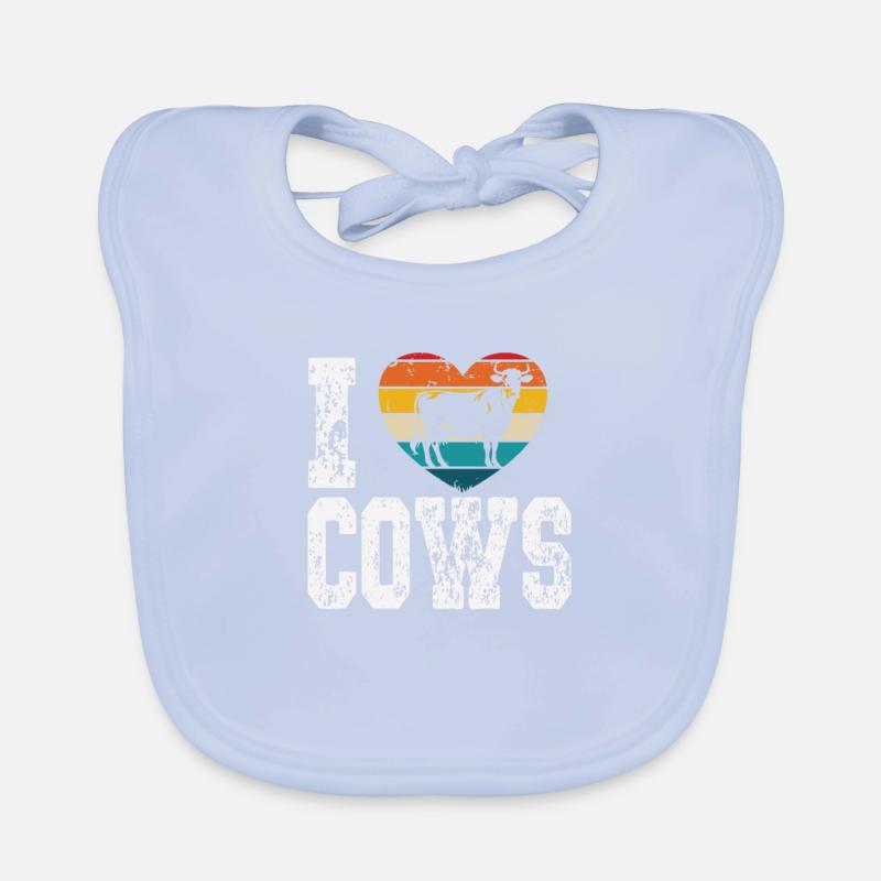 J’aime les vaches Bavoir bio Bébé