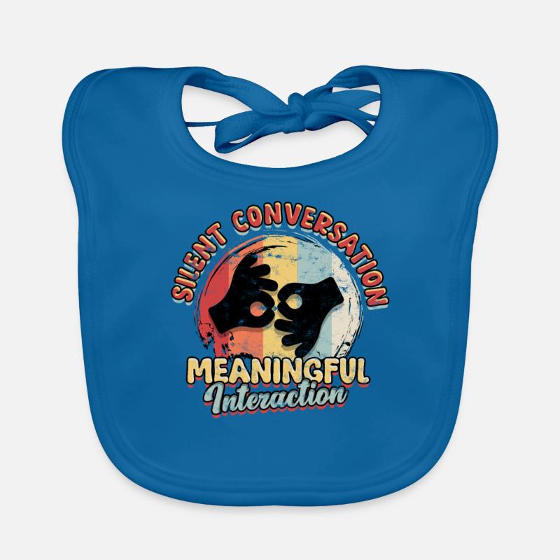 Gebärdensprache Silent Conversation Baby Bio-Lätzchen