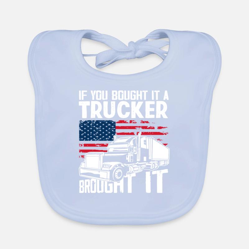 Truck driver Organic Baby Bibs