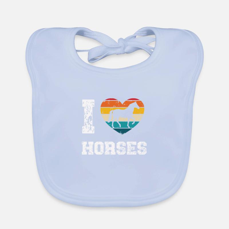 Ich mag Pferde Baby Bio-Lätzchen