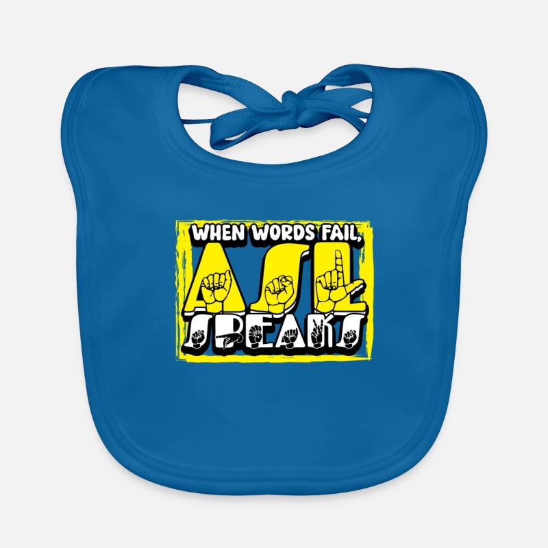 ASL Sign Language Interpreter Organic Baby Bibs