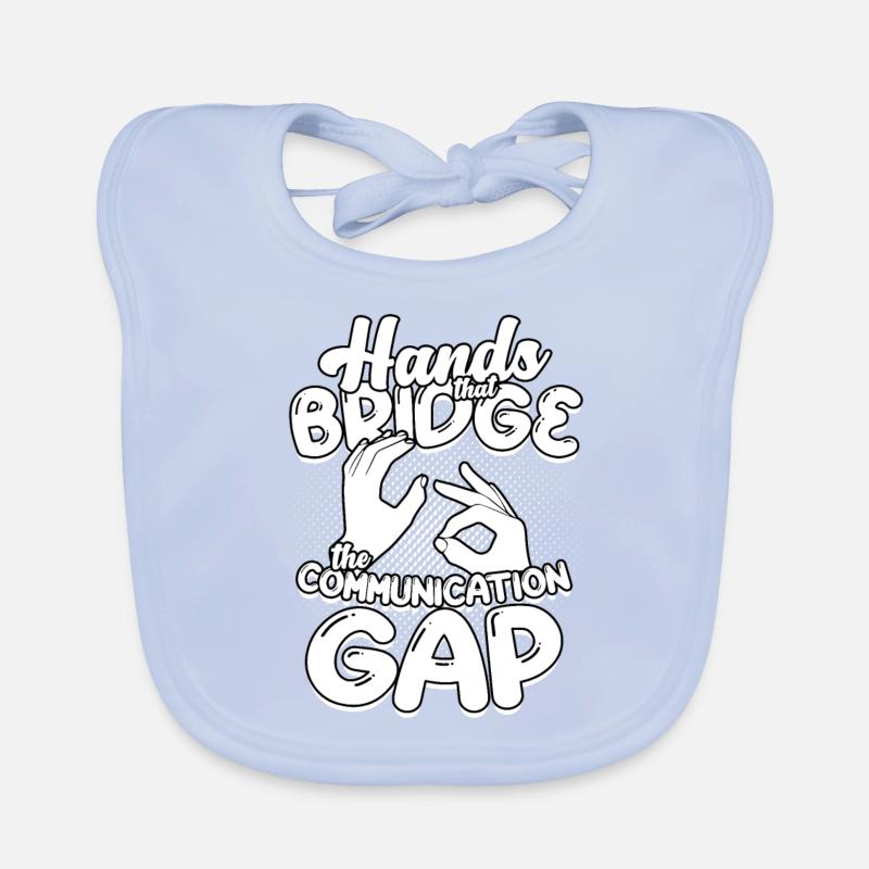 ASL Sign Language Interpreter Organic Baby Bibs