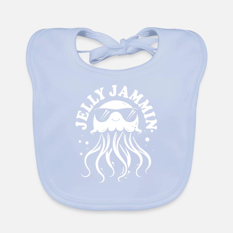 Jelly Jammin - Méduses à tentacules, créatures marines Bavoir bio Bébé