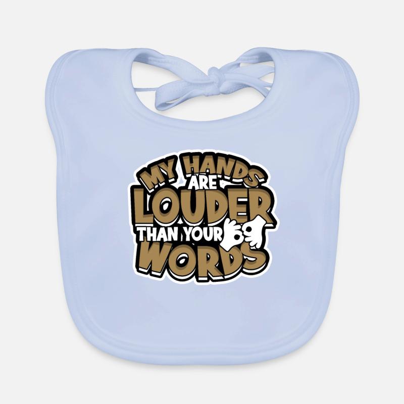 ASL Dolmetscher Gebärdensprache Baby Bio-Lätzchen