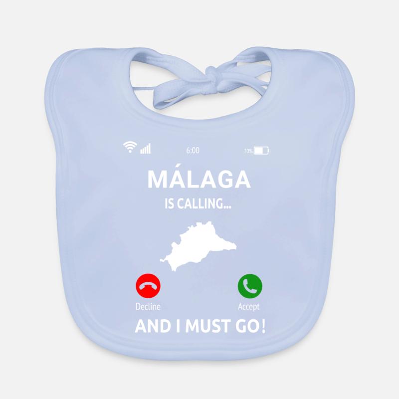 Malaga Is Calling Urlaub Spanien Idee Baby Bio-Lätzchen