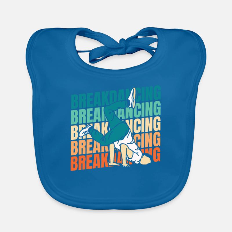 Breakdance Breakdancer Breakdancing - Bavoir bio Bébé - bleu paon