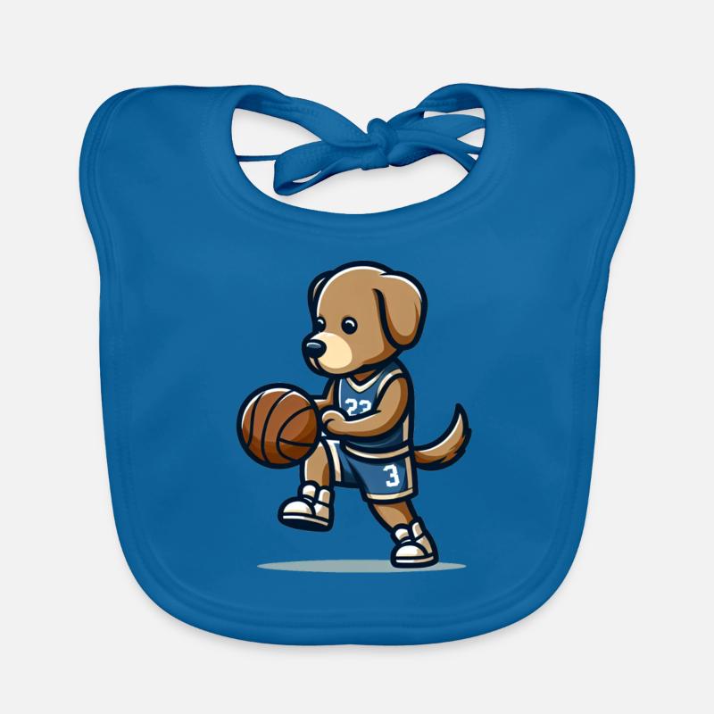 Chien de basketteur mignon Bavoir bio Bébé