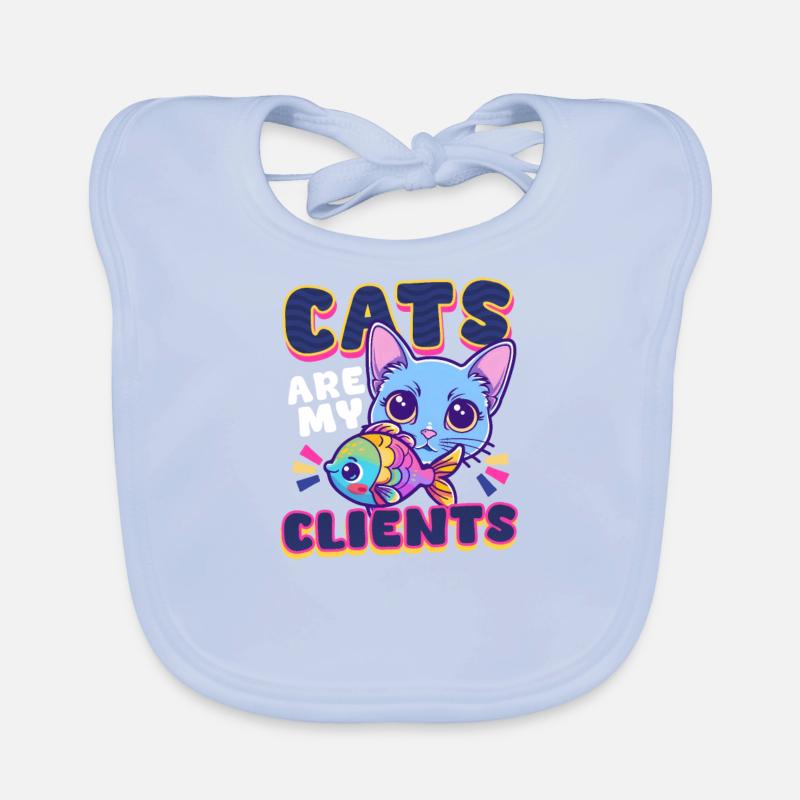 Les chats cat sitter sont mes clients Bavoir bio Bébé