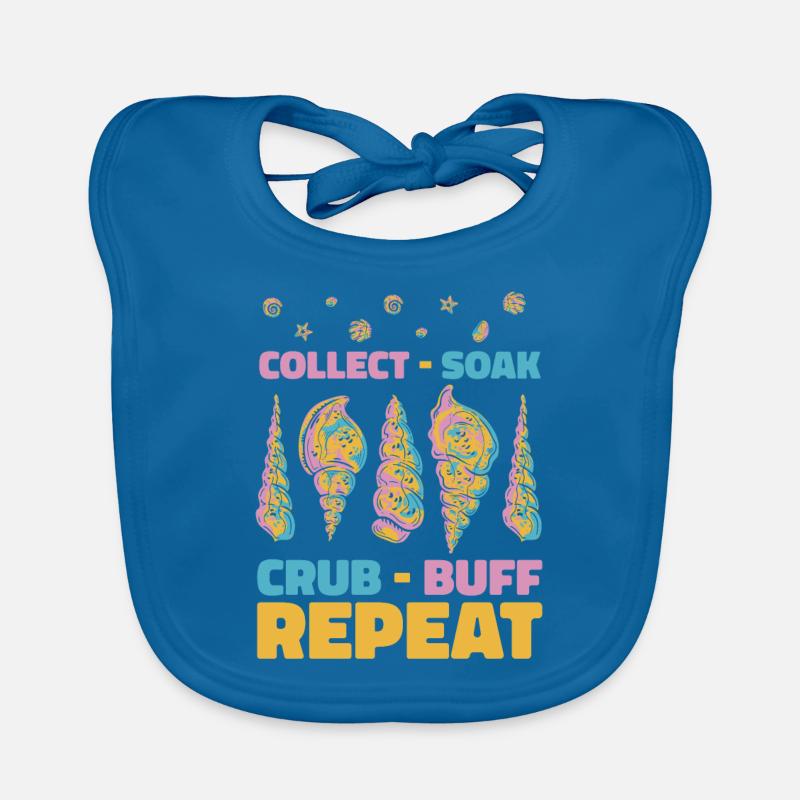 Sammeln Soak Crub Repeat Bivalvia Seashell Baby Bio-Lätzchen