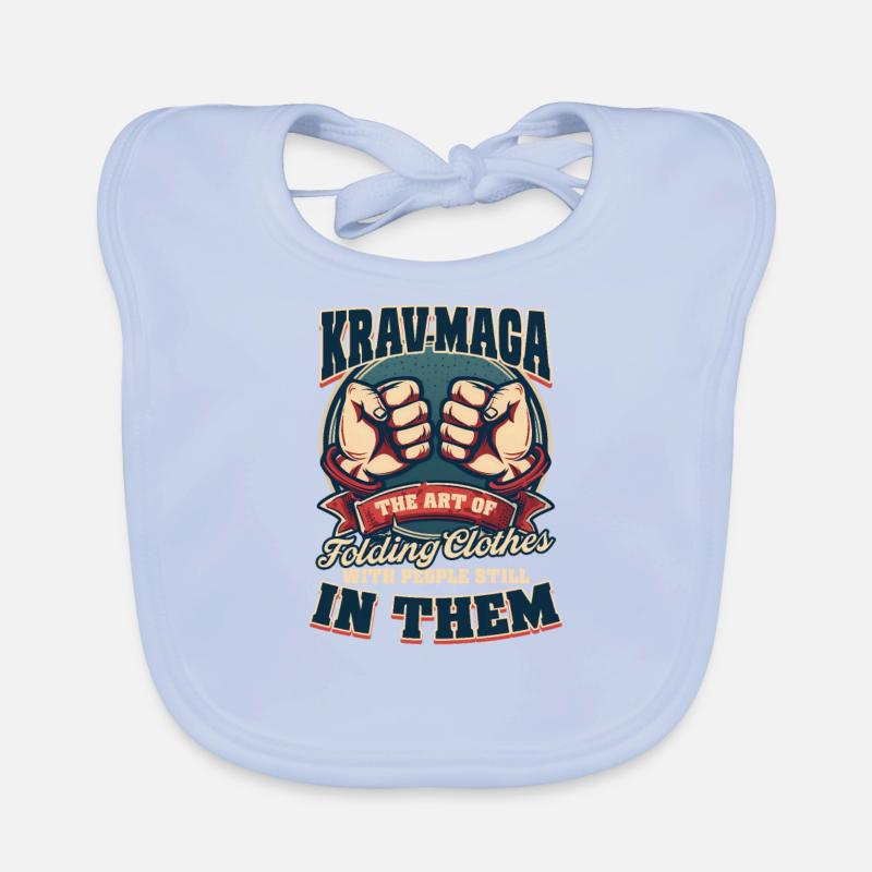 Krav Maga Folding Clothes With People In Them Organic Baby Bibs