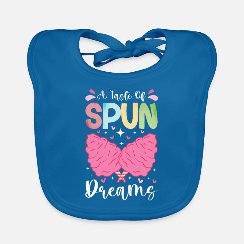 Cotton candy fairground funfair sweets Organic Baby Bibs