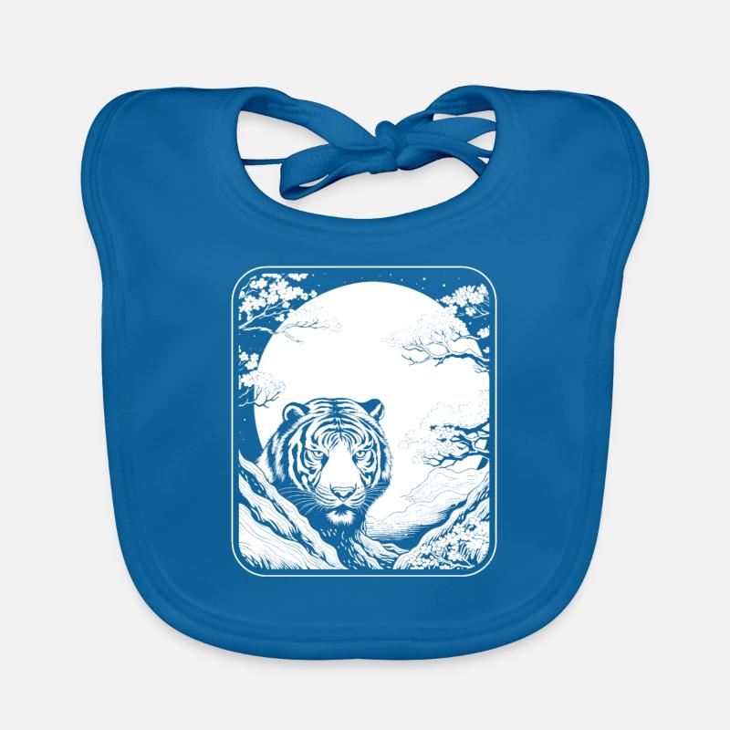 Tiger Japan Cherry Blossom Moon Baby Bio-Lätzchen