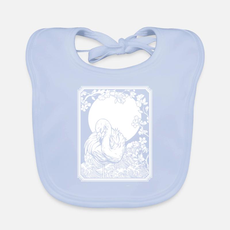 Flamingo Japan Cherry Blossom Moon Baby Bio-Lätzchen