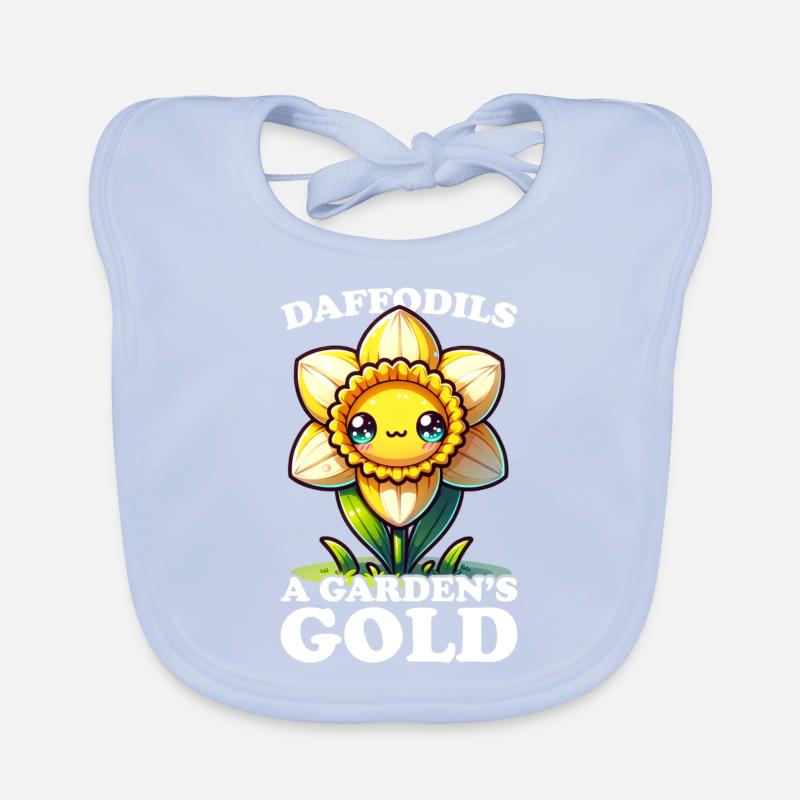 Daffodils Flower Daffodil Daffodils Organic Baby Bibs