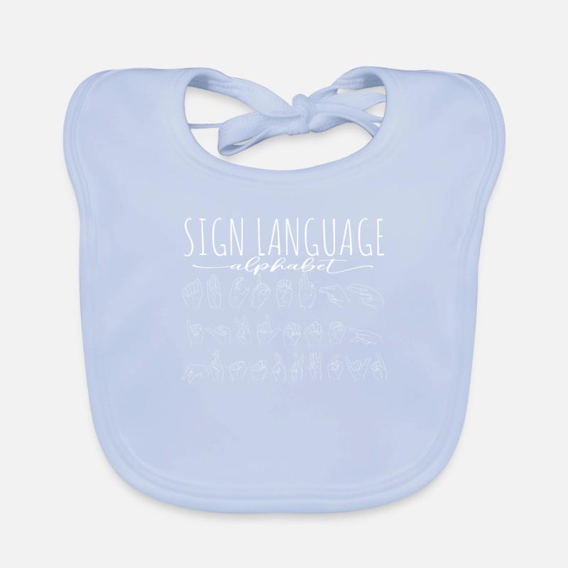 ASL Sign Language Interpreter Organic Baby Bibs