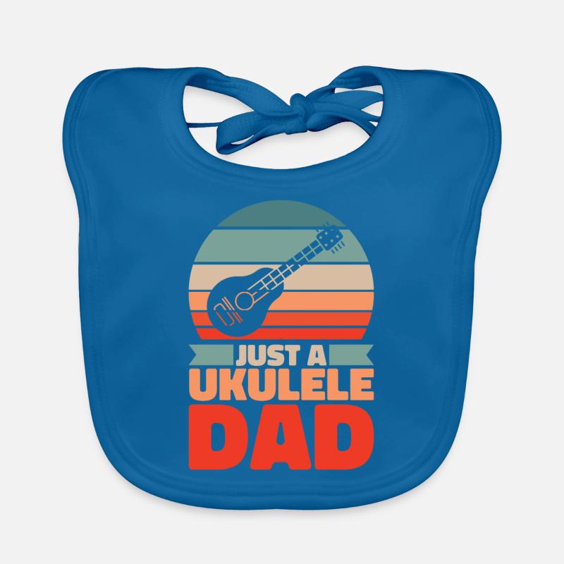 Ukulele Father Just An Ukulele Dad Organic Baby Bibs