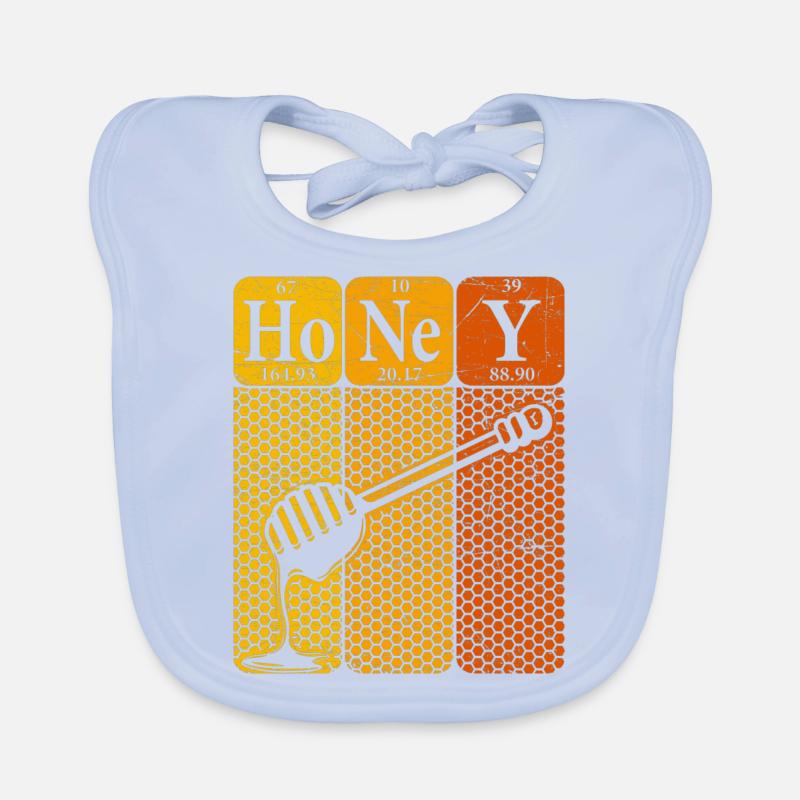 Honig Periodensystem Elemente Retro Baby Bio-Lätzchen