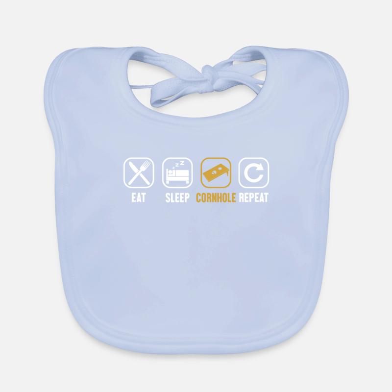 Essen Schlaf Cornhole Repeat Boards Sitzsack Spiel Baby Bio-Lätzchen