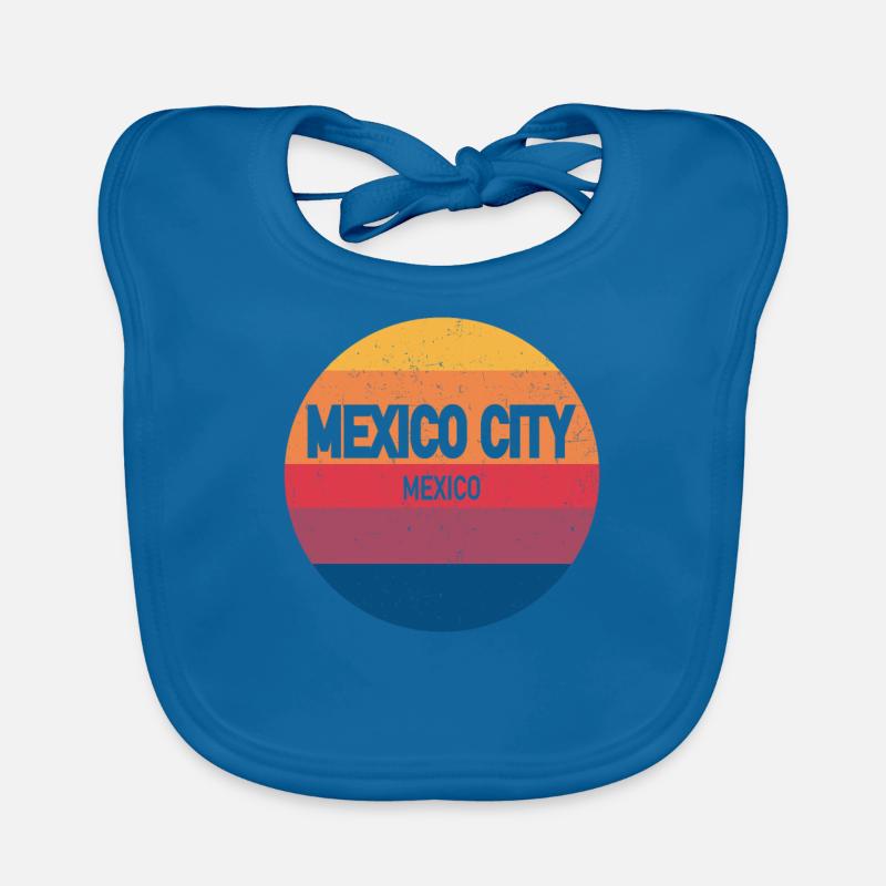 Souvenir rétro du coucher de soleil de Mexico Bavoir bio Bébé