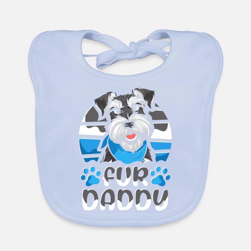 Schnauzer Dad Dog Dad For Daddy Organic Baby Bibs