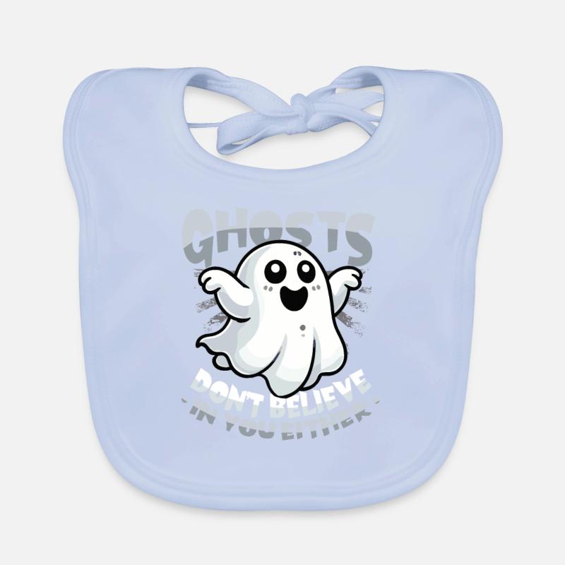 Ghosts don't believe in you either Organic Baby Bibs